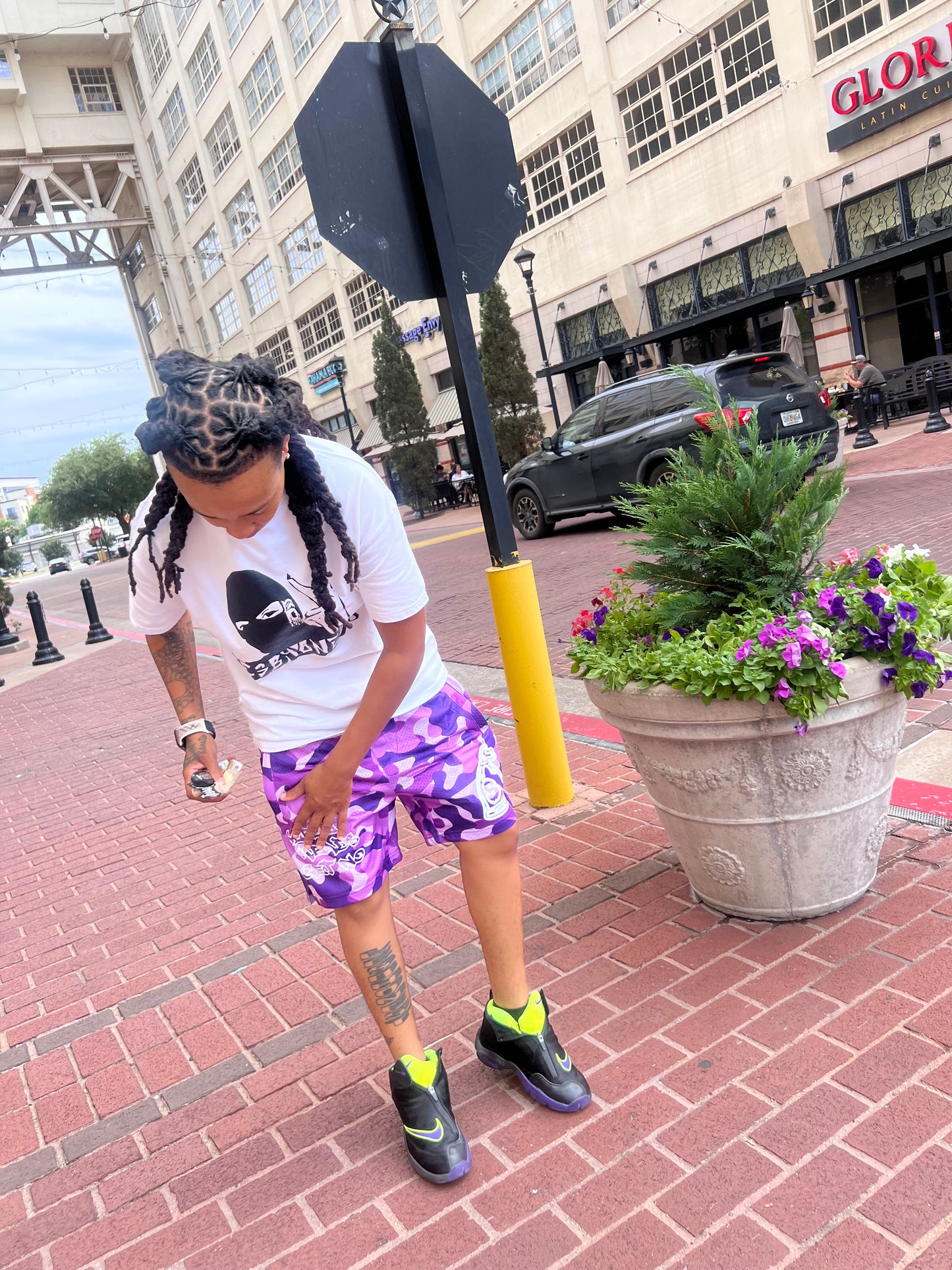 Camo Purp Mesh Shorts